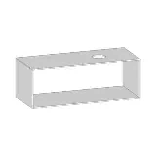 SCALIDO-Konsolenplatte m. Rahmen f Waschtisch US 1222x430x510mm 1 Aussch rechts Farbvar W