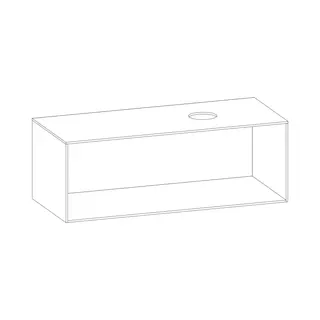 SCALIDO-Konsolenplatte m. Rahmen f Waschtisch US 1222x430x510mm 1 Aussch rechts Farbvar W – Bild 2