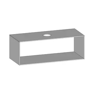 SCALIDO-Konsolenplatte m. Rahmen f Waschtisch US 1222x430x510mm 1 Aussch mittig Farbvar W