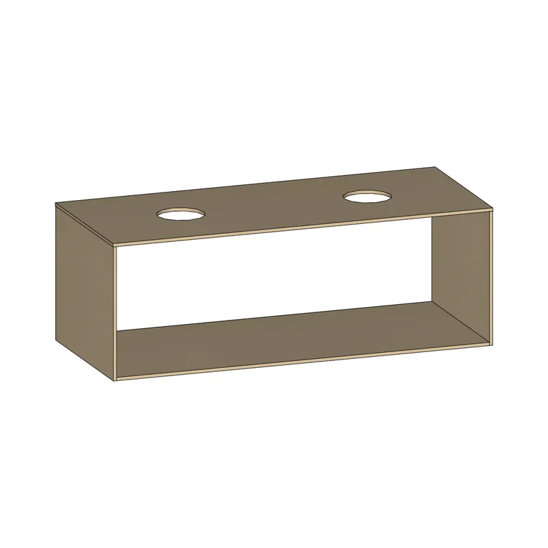 SCALIDO-Konsolenplatte m. Rahmen f Waschtisch US 1222x430x510mm 2 Ausschnitte Farbvar. K