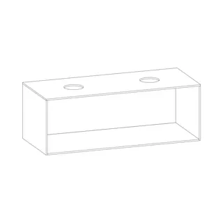SCALIDO-Konsolenplatte m. Rahmen f Waschtisch US 1222x430x510mm 2 Ausschnitte Farbvar. S – Bild 2
