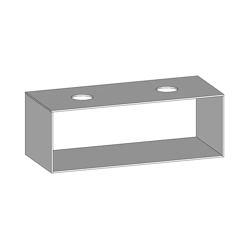 SCALIDO-Konsolenplatte m. Rahmen f Waschtisch US 1222x430x510mm 2 Ausschnitte Farbvar. W