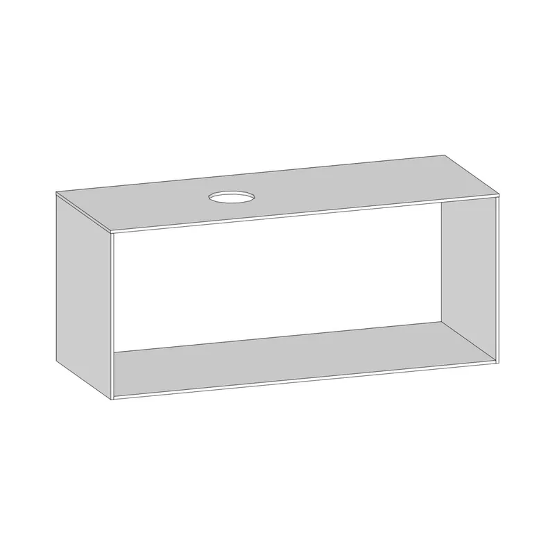 SCALIDO-Konsolenplatte m. Rahmen f Waschtisch US 1322x560x510mm 1 Ausschn links Farbvar W