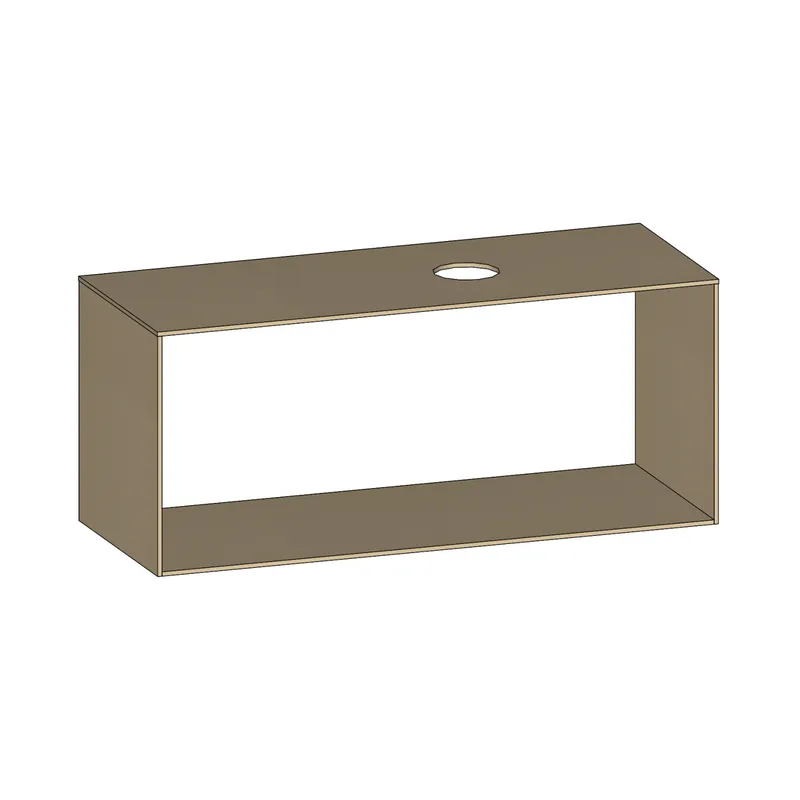 SCALIDO-Konsolenplatte m. Rahmen f Waschtisch US 1322x560x510mm 1 Aussch rechts Farbvar K