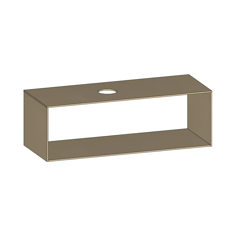 SCALIDO-Konsolenplatte m. Rahmen f Waschtisch US 1322x430x510mm 1 Ausschn links Farbvar K