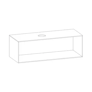 SCALIDO-Konsolenplatte m. Rahmen f Waschtisch US 1322x430x510mm 1 Ausschn links Farbvar V – Bild 2