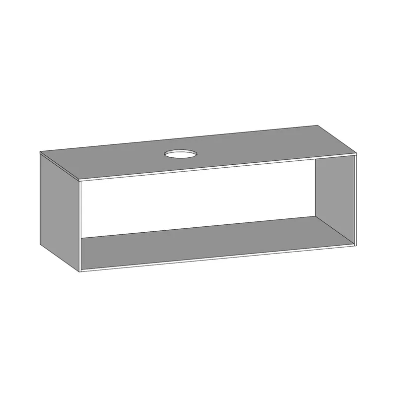 SCALIDO-Konsolenplatte m. Rahmen f Waschtisch US 1322x430x510mm 1 Ausschn links Farbvar W