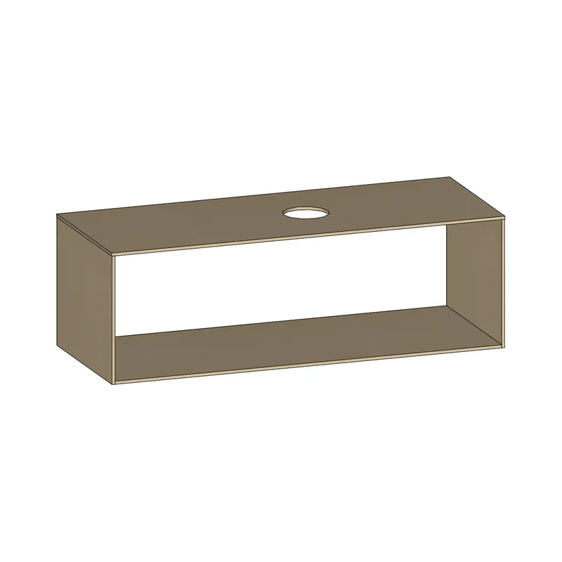 SCALIDO-Konsolenplatte m. Rahmen f Waschtisch US 1322x430x510mm 1 Aussch rechts Farbvar K