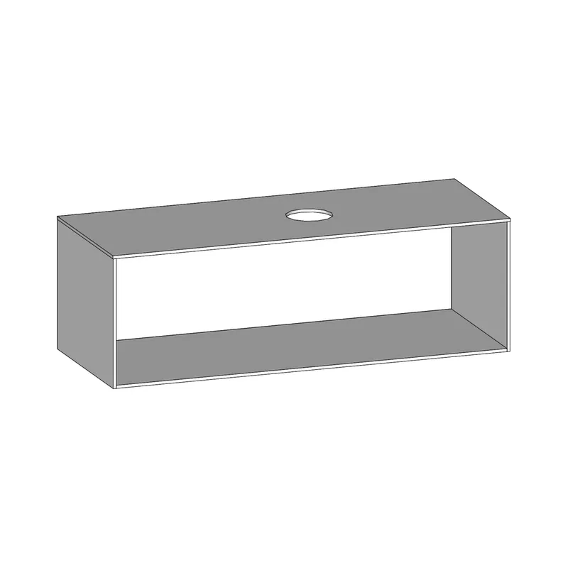 SCALIDO-Konsolenplatte m. Rahmen f Waschtisch US 1322x430x510mm 1 Aussch rechts Farbvar W