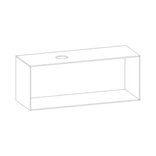 SCALIDO-Konsolenplatte m. Rahmen f Waschtisch US 1422x560x510mm 1 Ausschn links Farbvar V – Bild 2