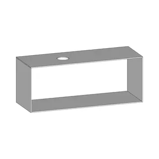 SCALIDO-Konsolenplatte m. Rahmen f Waschtisch US 1422x560x510mm 1 Ausschn links Farbvar W