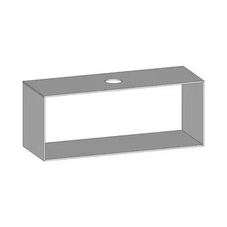 SCALIDO-Konsolenplatte m. Rahmen f Waschtisch US 1422x560x510mm 1 Aussch mittig Farbvar W