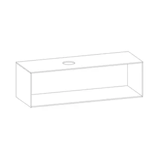 SCALIDO-Konsolenplatte m. Rahmen f Waschtisch US 1422x430x510mm 1 Ausschn links Farbvar N – Bild 2