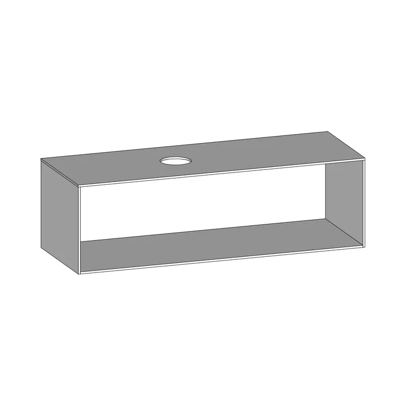 SCALIDO-Konsolenplatte m. Rahmen f Waschtisch US 1422x430x510mm 1 Ausschn links Farbvar W