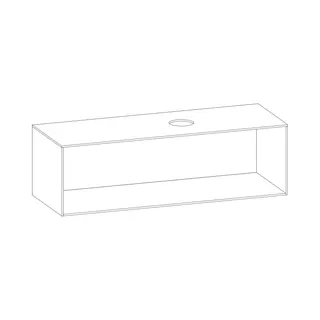 SCALIDO-Konsolenplatte m. Rahmen f Waschtisch US 1422x430x510mm 1 Aussch rechts Farbvar E – Bild 2