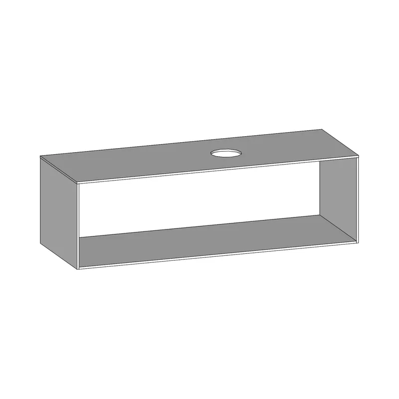 SCALIDO-Konsolenplatte m. Rahmen f Waschtisch US 1422x430x510mm 1 Aussch rechts Farbvar W
