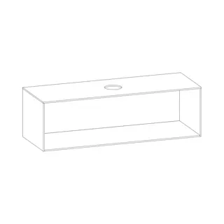 SCALIDO-Konsolenplatte m. Rahmen f Waschtisch US 1422x430x510mm 1 Aussch mittig Farbvar N – Bild 2