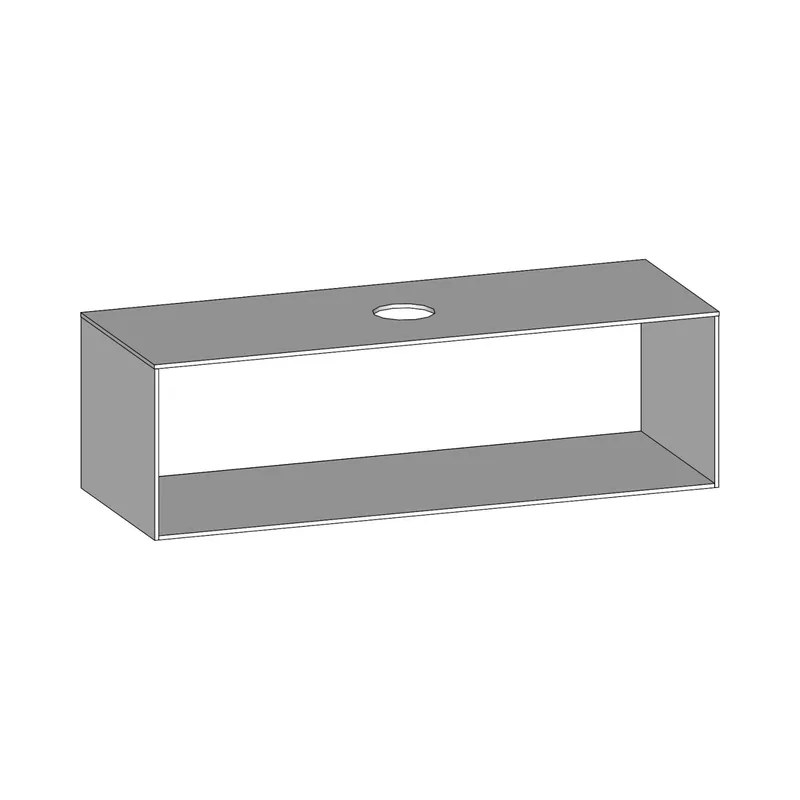 SCALIDO-Konsolenplatte m. Rahmen f Waschtisch US 1422x430x510mm 1 Aussch mittig Farbvar W