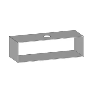 SCALIDO-Konsolenplatte m. Rahmen f Waschtisch US 1422x430x510mm 1 Aussch mittig Farbvar W