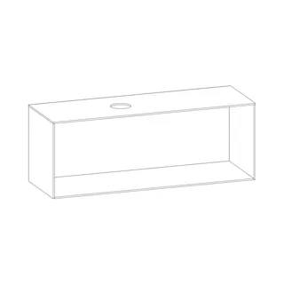 SCALIDO-Konsolenplatte m. Rahmen f Waschtisch US 1522x560x510mm 1 Ausschn links Farbvar A – Bild 2