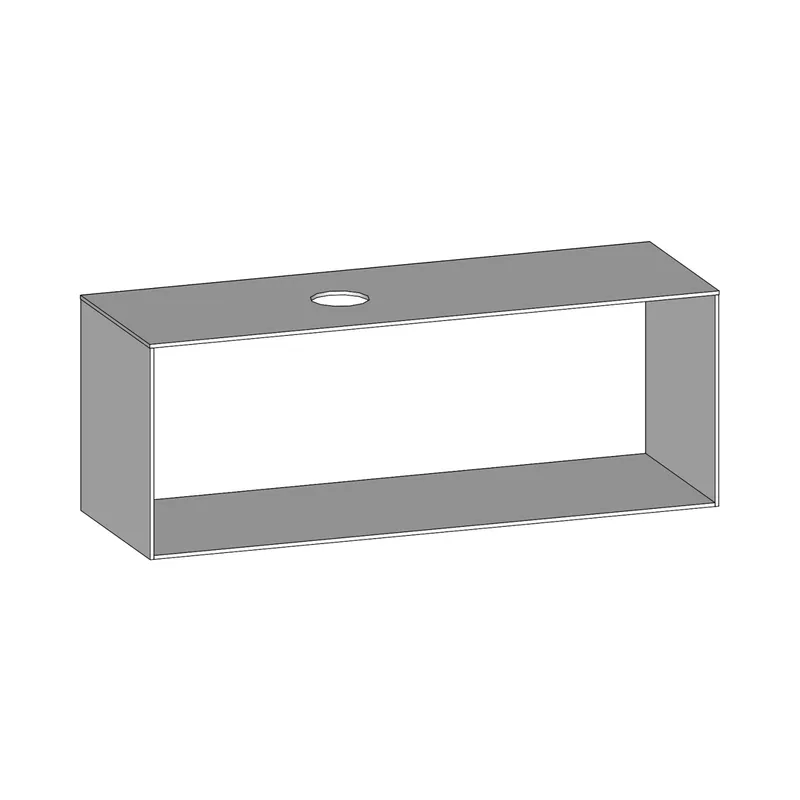 SCALIDO-Konsolenplatte m. Rahmen f Waschtisch US 1522x560x510mm 1 Ausschn links Farbvar W