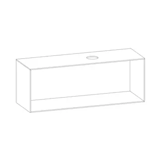 SCALIDO-Konsolenplatte m. Rahmen f Waschtisch US 1522x560x510mm 1 Aussch rechts Farbvar S – Bild 2