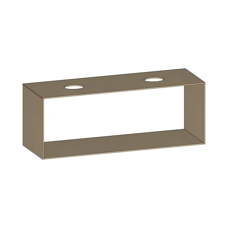 SCALIDO-Konsolenplatte m. Rahmen f Waschtisch US 1522x560x510mm 2 Ausschnitte Farbvar. K