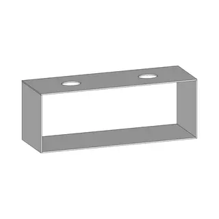 SCALIDO-Konsolenplatte m. Rahmen f Waschtisch US 1522x560x510mm 2 Ausschnitte Farbvar. W