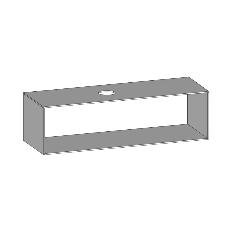 SCALIDO-Konsolenplatte m. Rahmen f Waschtisch US 1522x430x510mm 1 Ausschn links Farbvar W