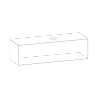 SCALIDO-Konsolenplatte m. Rahmen f Waschtisch US 1522x430x510mm 1 Aussch rechts Farbvar E – Bild 2