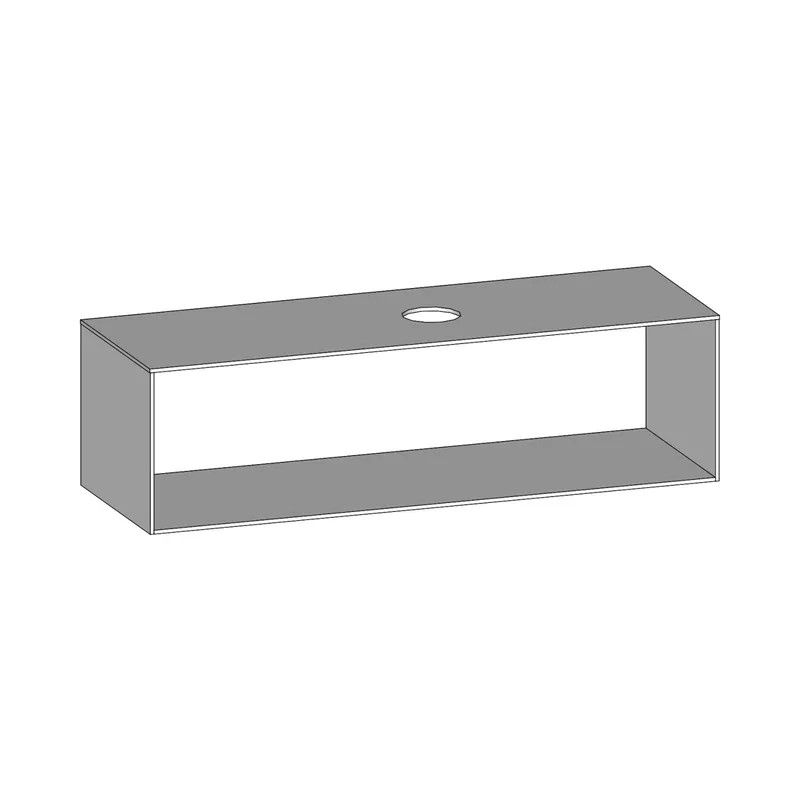 SCALIDO-Konsolenplatte m. Rahmen f Waschtisch US 1522x430x510mm 1 Aussch rechts Farbvar W