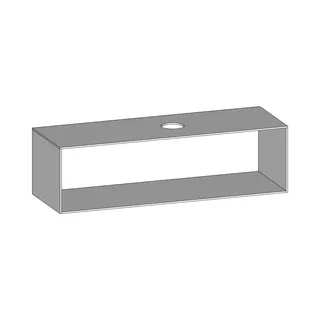 SCALIDO-Konsolenplatte m. Rahmen f Waschtisch US 1522x430x510mm 1 Aussch rechts Farbvar W