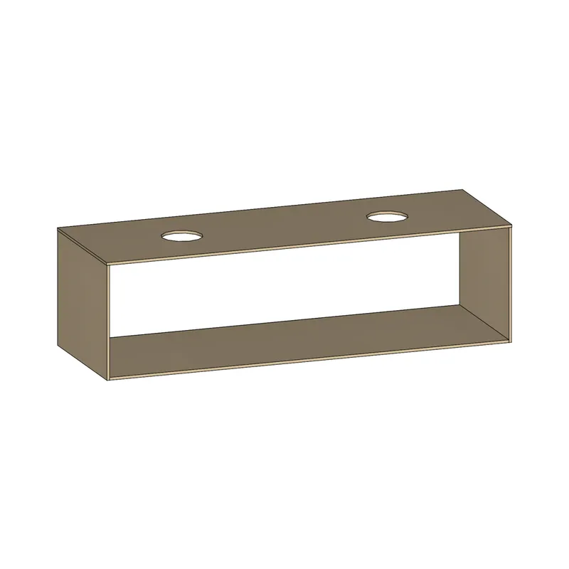 SCALIDO-Konsolenplatte m. Rahmen f Waschtisch US 1522x430x510mm 2 Ausschnitte Farbvar. K