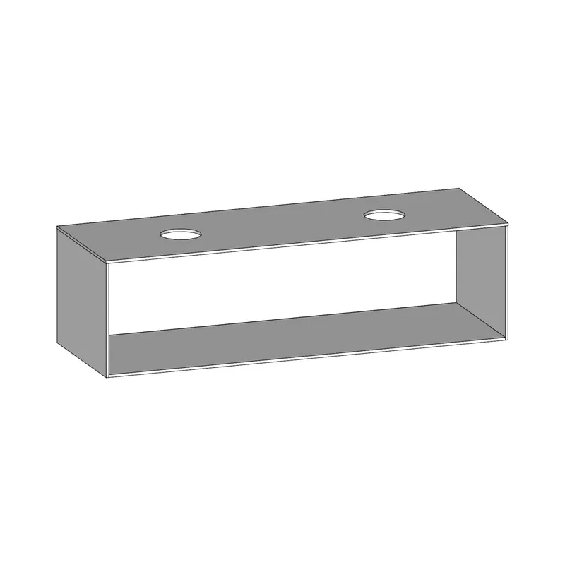 SCALIDO-Konsolenplatte m. Rahmen f Waschtisch US 1522x430x510mm 2 Ausschnitte Farbvar. W