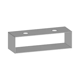 SCALIDO-Konsolenplatte m. Rahmen f Waschtisch US 1522x430x510mm 2 Ausschnitte Farbvar. W