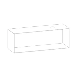 SCALIDO-Konsolenplatte m. Rahmen f Waschtisch US 1622x560x510mm 1 Aussch rechts Farbvar S – Bild 2