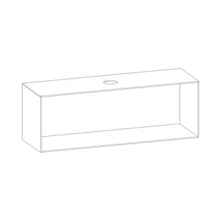 SCALIDO-Konsolenplatte m. Rahmen f Waschtisch US 1622x560x510mm 1 Aussch mittig Farbvar S – Bild 2