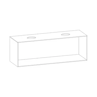 SCALIDO-Konsolenplatte m. Rahmen f Waschtisch US 1622x560x510mm 2 Ausschnitte Farbvar. N – Bild 2
