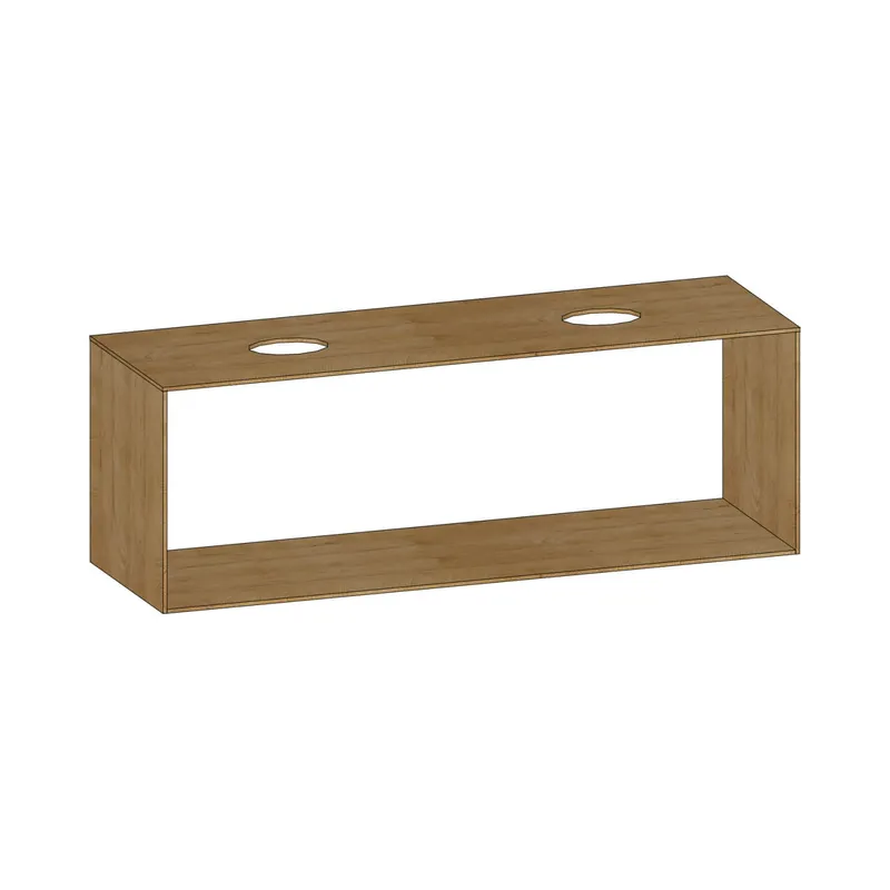 SCALIDO-Konsolenplatte m. Rahmen f Waschtisch US 1622x560x510mm 2 Ausschnitte Farbvar. S