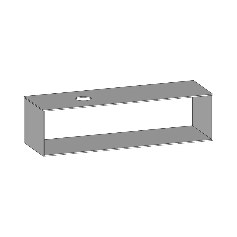 SCALIDO-Konsolenplatte m. Rahmen f Waschtisch US 1622x430x510mm 1 Ausschn links Farbvar W