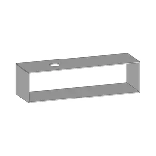 SCALIDO-Konsolenplatte m. Rahmen f Waschtisch US 1622x430x510mm 1 Ausschn links Farbvar W