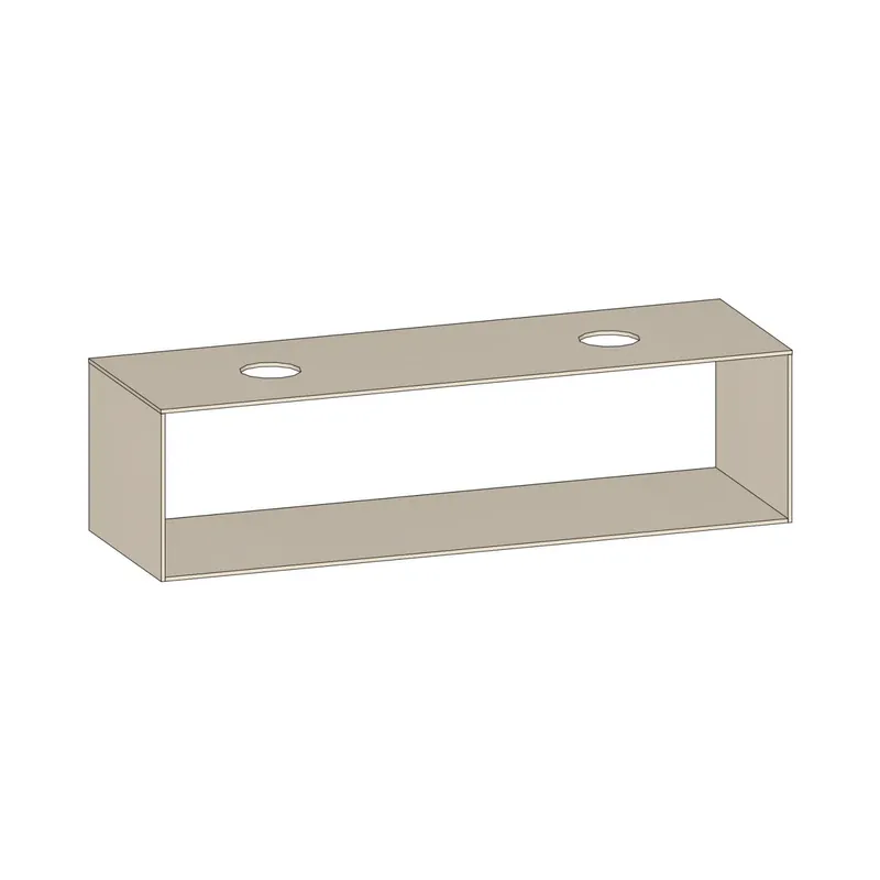 SCALIDO-Konsolenplatte m. Rahmen f Waschtisch US 1622x430x510mm 2 Ausschnitte Farbvar. K