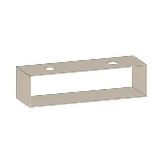 SCALIDO-Konsolenplatte m. Rahmen f Waschtisch US 1622x430x510mm 2 Ausschnitte Farbvar. K