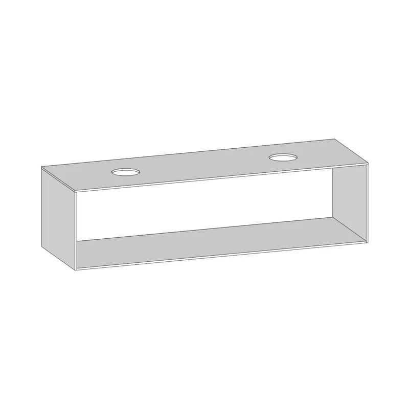 SCALIDO-Konsolenplatte m. Rahmen f Waschtisch US 1622x430x510mm 2 Ausschnitte Farbvar. W