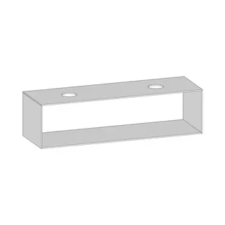SCALIDO-Konsolenplatte m. Rahmen f Waschtisch US 1622x430x510mm 2 Ausschnitte Farbvar. W