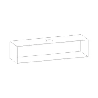 SCALIDO-Konsolenplatte m. Rahmen f Waschtisch US 1822x430x510mm 1 Aussch mittig Farbvar V – Bild 2