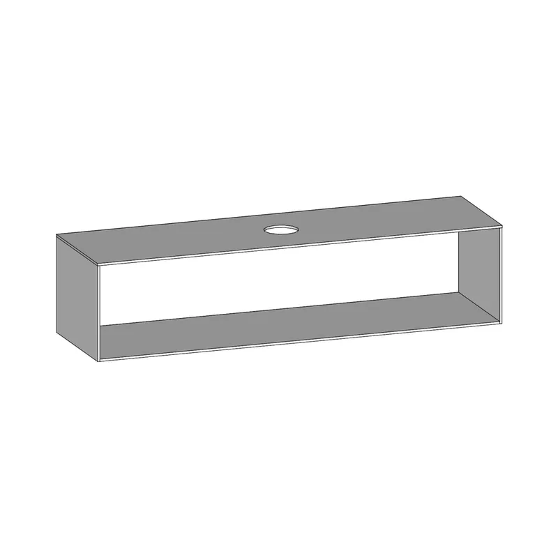 SCALIDO-Konsolenplatte m. Rahmen f Waschtisch US 1822x430x510mm 1 Aussch mittig Farbvar W