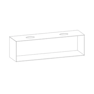 SCALIDO-Konsolenplatte m. Rahmen f Waschtisch US 1922x560x510mm 2 Ausschnitte Farbvar. W – Bild 2