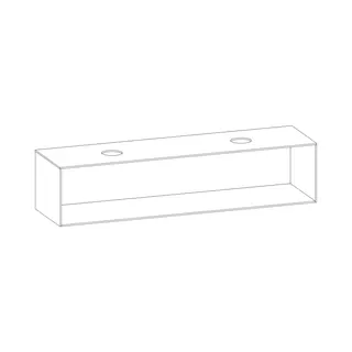 SCALIDO-Konsolenplatte m. Rahmen f Waschtisch US 1922x430x510mm 2 Ausschnitte Farbvar. N – Bild 2