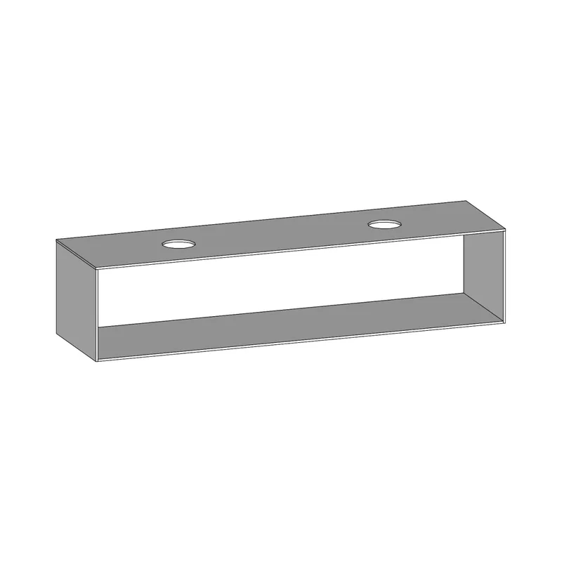 SCALIDO-Konsolenplatte m. Rahmen f Waschtisch US 1922x430x510mm 2 Ausschnitte Farbvar. W